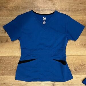 Dagacci Blue/Black Scrub Top